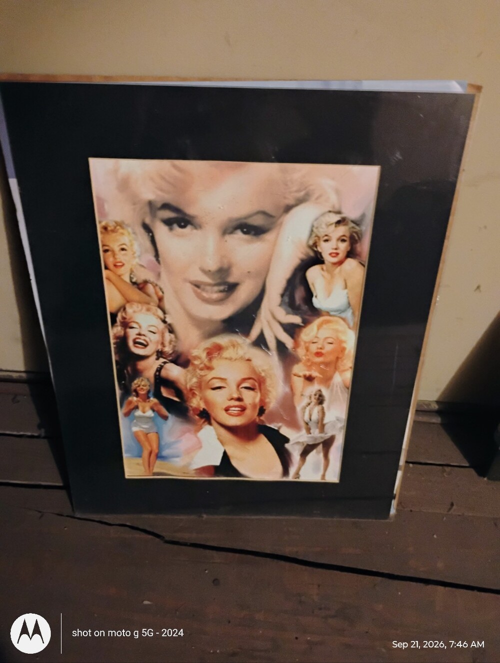 Classic Marilyn Monroe Collage Art Poster - Black Mat